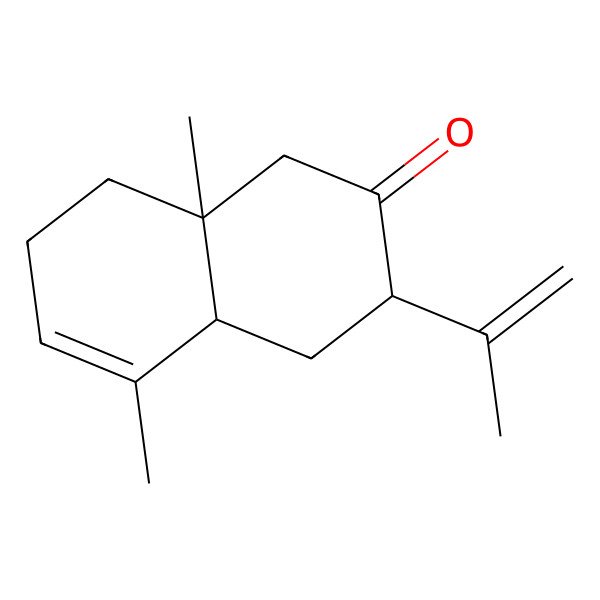 2D Structure of (3S,4aS,8aS)-5,8a-dimethyl-3-prop-1-en-2-yl-1,3,4,4a,7,8-hexahydronaphthalen-2-one 2D Structure of (3S,4aS,8aS)-5,8a-dimethyl-3-prop-1-en-2-yl-1,3,4,4a,7,8-hexahydronaphthalen-2-one