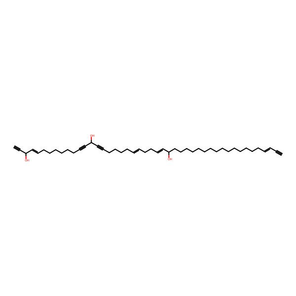 2D Structure of (3S,4E,14R,21Z,25E,27S,43Z)-hexatetraconta-4,21,25,43-tetraen-1,12,15,45-tetrayne-3,14,27-triol