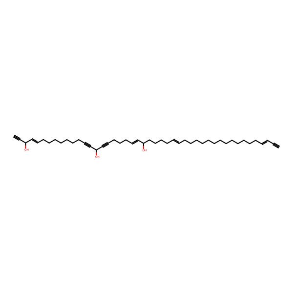 2D Structure of (3S,4E,15R,21E,23S,28Z,43Z)-hexatetraconta-4,21,28,43-tetraen-1,13,16,45-tetrayne-3,15,23-triol