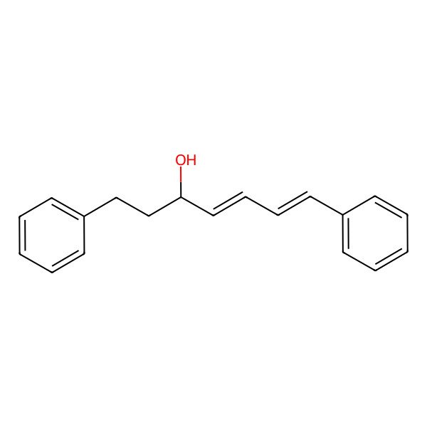 2D Structure of (3S,4E,6E)-1,7-diphenylhepta-4,6-dien-3-ol