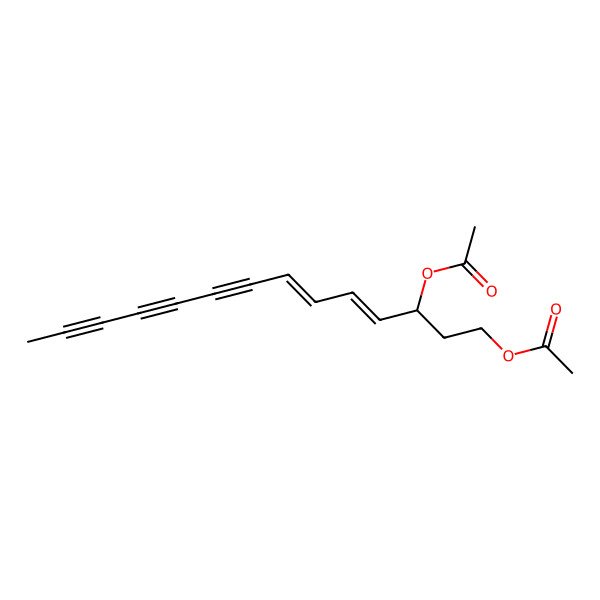2D Structure of [(3S,4E,6E)-3-acetyloxytetradeca-4,6-dien-8,10,12-triynyl] acetate