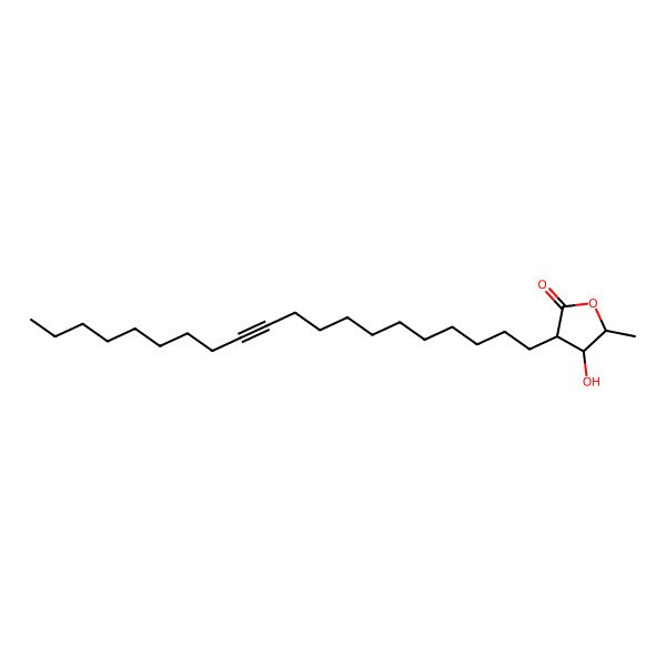 2D Structure of (3S,4R,5R)-4-hydroxy-3-icos-11-ynyl-5-methyloxolan-2-one