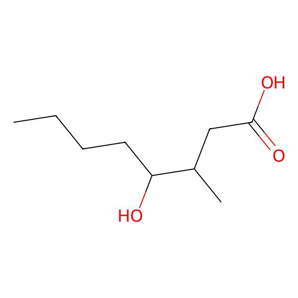 2D Structure of (3S,4S)-4-hydroxy-3-methyloctanoic acid