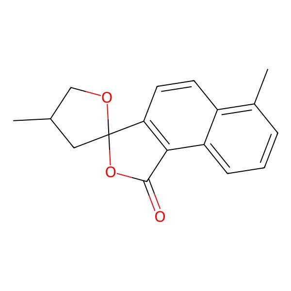 2D Structure of (3S,4'S)-4',6-dimethylspiro[benzo[g][2]benzofuran-3,2'-oxolane]-1-one