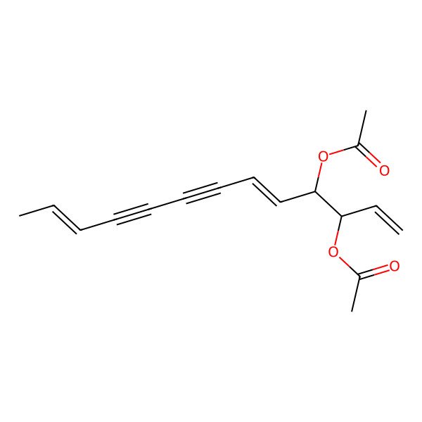 2D Structure of [(3S,4S,5E,11E)-4-acetyloxytrideca-1,5,11-trien-7,9-diyn-3-yl] acetate