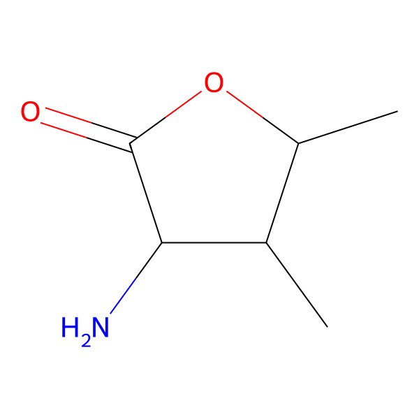 2D Structure of (3S,4S,5R)-3-Amino-4,5-dimethyloxolan-2-one