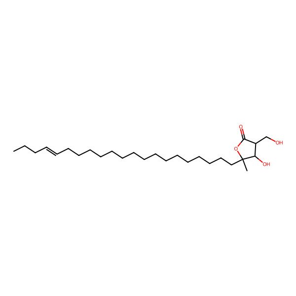 2D Structure of (3S,4S,5R)-5-[(E)-henicos-17-enyl]-4-hydroxy-3-(hydroxymethyl)-5-methyloxolan-2-one