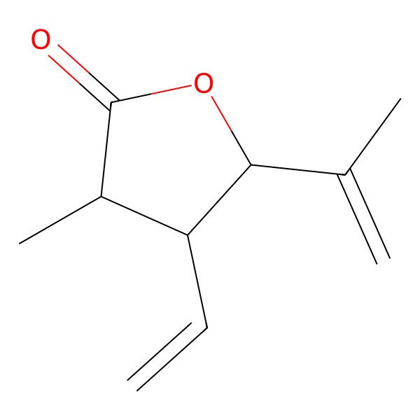 2D Structure of (3S,4S,5S)-4-ethenyl-3-methyl-5-prop-1-en-2-yloxolan-2-one