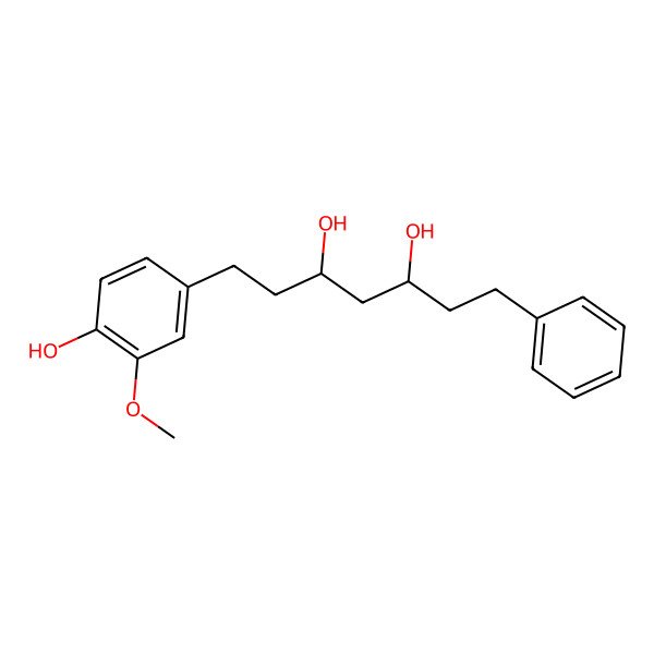 2D Structure of (3S,5R)-1-(4-hydroxy-3-methoxyphenyl)-7-phenylheptane-3,5-diol