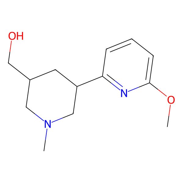 2D Structure of [(3S,5R)-5-(6-methoxypyridin-2-yl)-1-methylpiperidin-3-yl]methanol