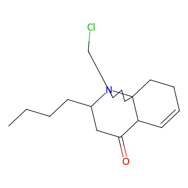 2D Structure of (3S,5R,7aS,11aR)-5-butyl-3-(chloromethyl)-1,2,3,5,6,7a,10,11-octahydropyrrolo[2,1-j]quinolin-7-one