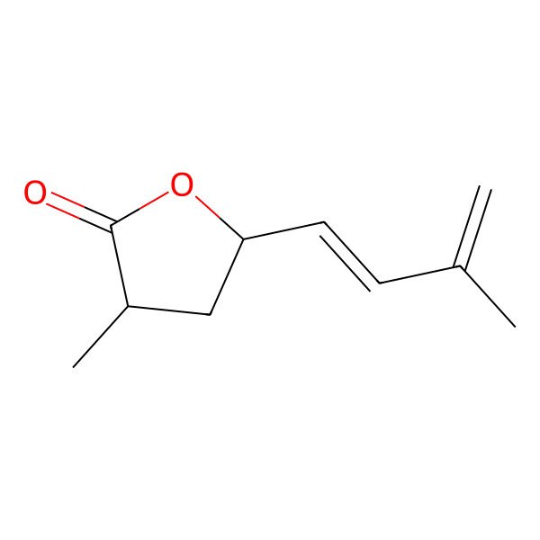 2D Structure of (3S,5S)-3-methyl-5-[(1E)-3-methylbuta-1,3-dienyl]oxolan-2-one