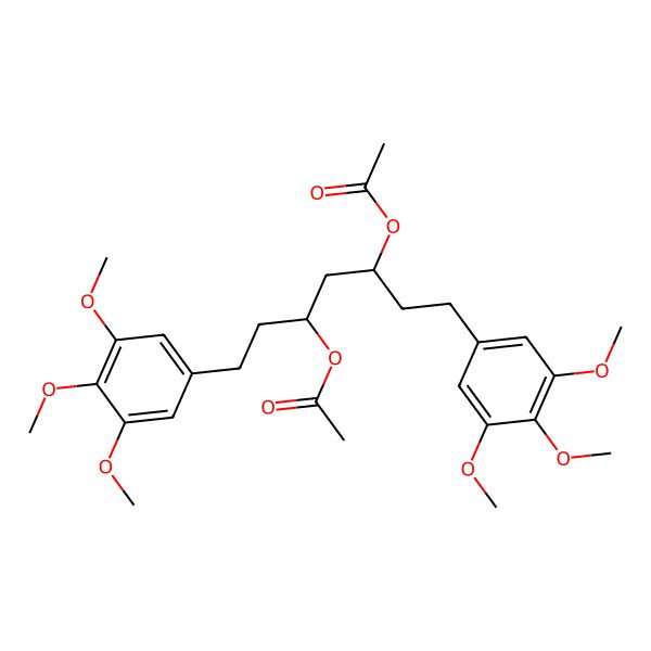 2D Structure of [(3S,5S)-5-acetyloxy-1,7-bis(3,4,5-trimethoxyphenyl)heptan-3-yl] acetate
