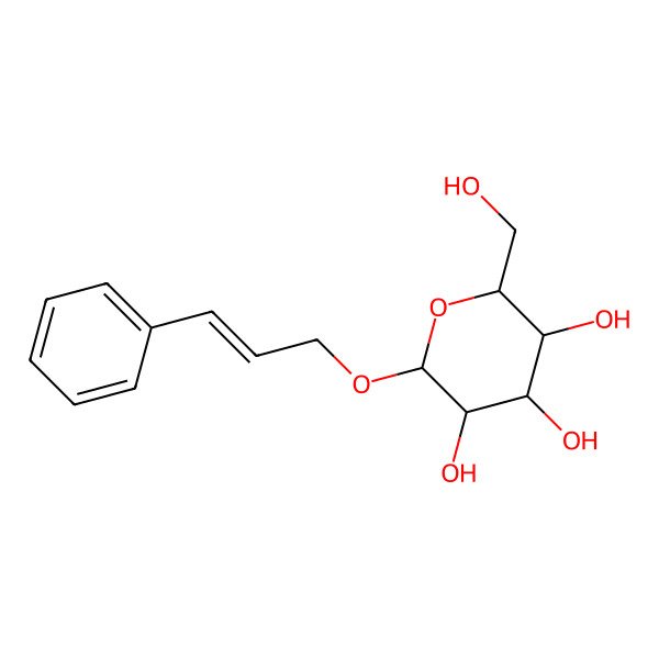 2D Structure of (3S,5S,6S)-2-(hydroxymethyl)-6-[(E)-3-phenylprop-2-enoxy]oxane-3,4,5-triol