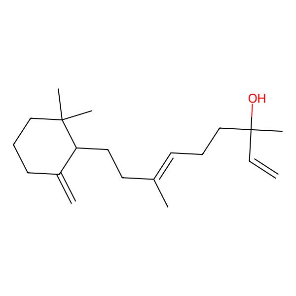 2D Structure of (3S,6E)-9-[(1S)-2,2-dimethyl-6-methylidenecyclohexyl]-3,7-dimethylnona-1,6-dien-3-ol
