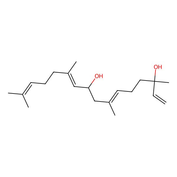 2D Structure of (3S,6E,9R,10E)-3,7,11,15-tetramethylhexadeca-1,6,10,14-tetraene-3,9-diol 2D Structure of (3S,6E,9R,10E)-3,7,11,15-tetramethylhexadeca-1,6,10,14-tetraene-3,9-diol