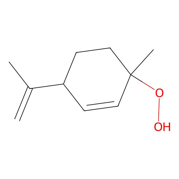 2D Structure of (3S,6R)-3-Hydroperoxy-3-methyl-6-(prop-1-en-2-yl)cyclohex-1-ene