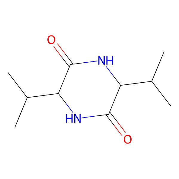 2D Structure of (3S,6S)-3,6-Diisopropylpiperazine-2,5-dione