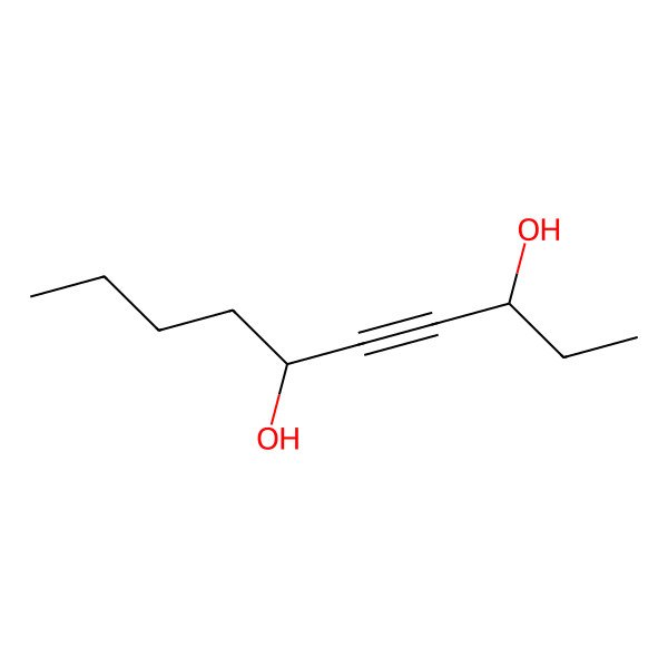 2D Structure of (3S,6S)-dec-4-yne-3,6-diol