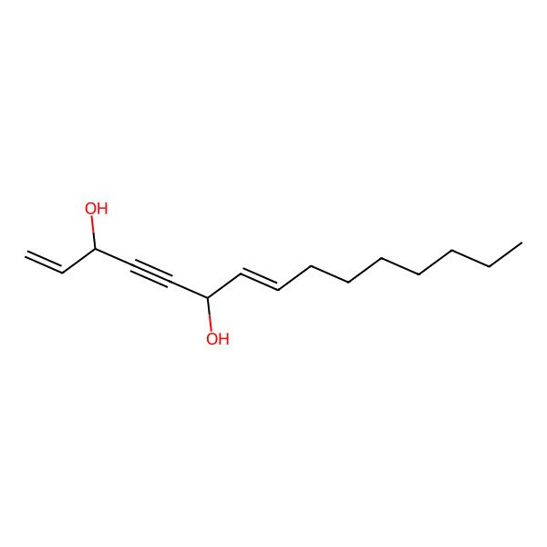 2D Structure of (3S,6S,7Z)-pentadeca-1,7-dien-4-yne-3,6-diol