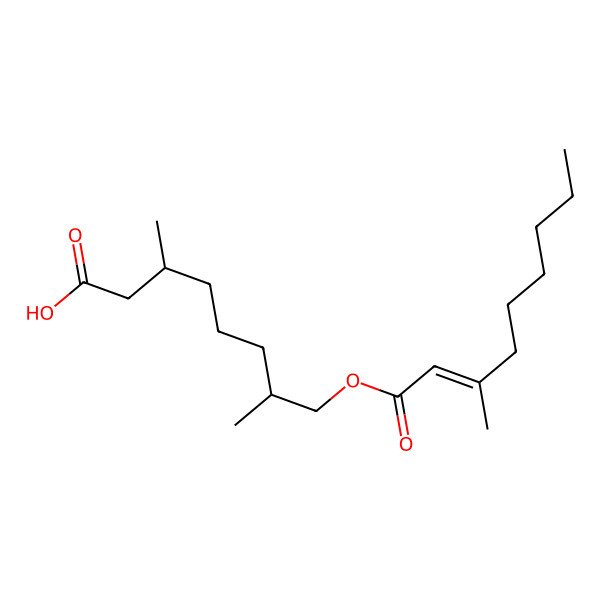 2D Structure of (3S,7R)-3,7-dimethyl-8-(3-methylnon-2-enoyloxy)octanoic acid