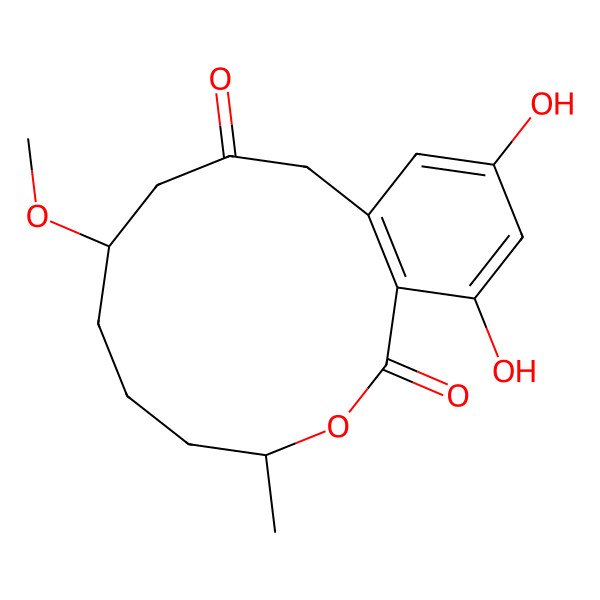 2D Structure of (3S,7S)-7-methoxyresorcylide