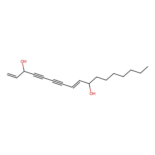 2D Structure of (3S,8E,10R)-heptadeca-1,8-dien-4,6-diyne-3,10-diol