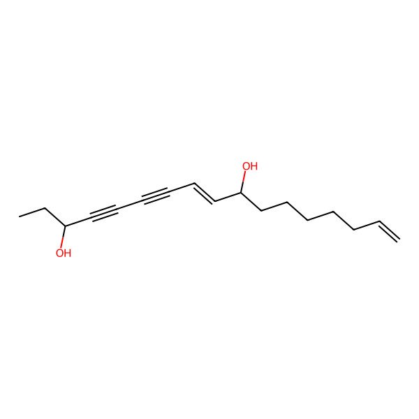 2D Structure of (3S,8E,10R)-heptadeca-8,16-dien-4,6-diyne-3,10-diol