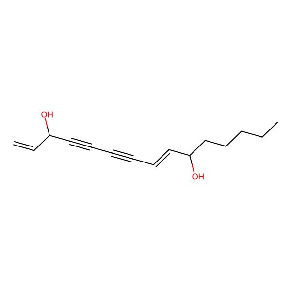 2D Structure of (3S,8E,10R)-pentadeca-1,8-dien-4,6-diyne-3,10-diol