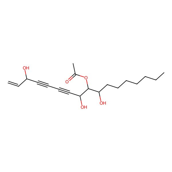 2D Structure of [(3S,8R,9R,10R)-3,8,10-trihydroxyheptadec-1-en-4,6-diyn-9-yl] acetate