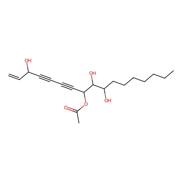 2D Structure of [(3S,8R,9R,10R)-3,9,10-trihydroxyheptadec-1-en-4,6-diyn-8-yl] acetate