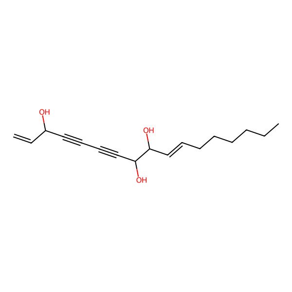 2D Structure of (3S,8R,9S,10E)-heptadeca-1,10-dien-4,6-diyne-3,8,9-triol