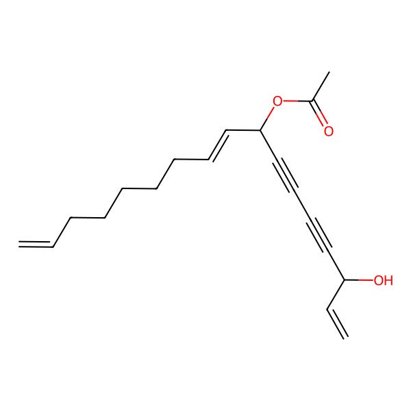 2D Structure of [(3S,8S)-3-hydroxyheptadeca-1,9,16-trien-4,6-diyn-8-yl] acetate