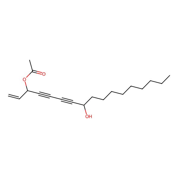 2D Structure of [(3S,8S)-8-hydroxyheptadec-1-en-4,6-diyn-3-yl] acetate