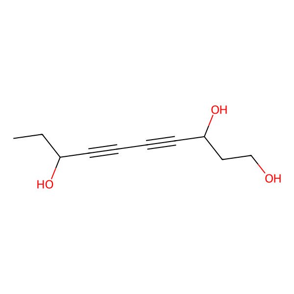 2D Structure of (3S,8S)-deca-4,6-diyne-1,3,8-triol