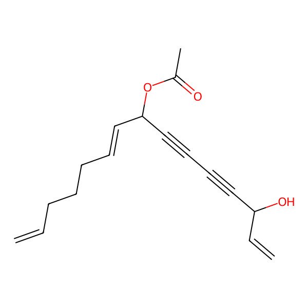 2D Structure of [(3S,8S,9E)-3-hydroxypentadeca-1,9,14-trien-4,6-diyn-8-yl] acetate