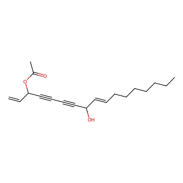 2D Structure of [(3S,8S,9Z)-8-hydroxyheptadeca-1,9-dien-4,6-diyn-3-yl] acetate
