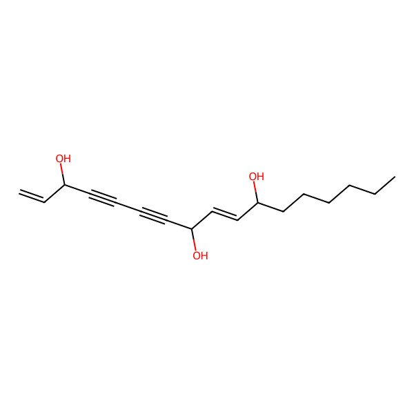 2D Structure of (3S,8S,9Z,11R)-heptadeca-1,9-dien-4,6-diyne-3,8,11-triol