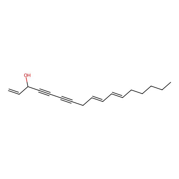 2D Structure of (3S,9Z,11Z)-heptadeca-1,9,11-trien-4,6-diyn-3-ol