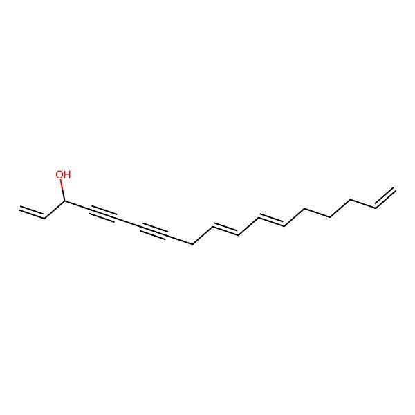 2D Structure of (3S,9Z,11Z)-heptadeca-1,9,11,16-tetraen-4,6-diyn-3-ol 2D Structure of (3S,9Z,11Z)-heptadeca-1,9,11,16-tetraen-4,6-diyn-3-ol