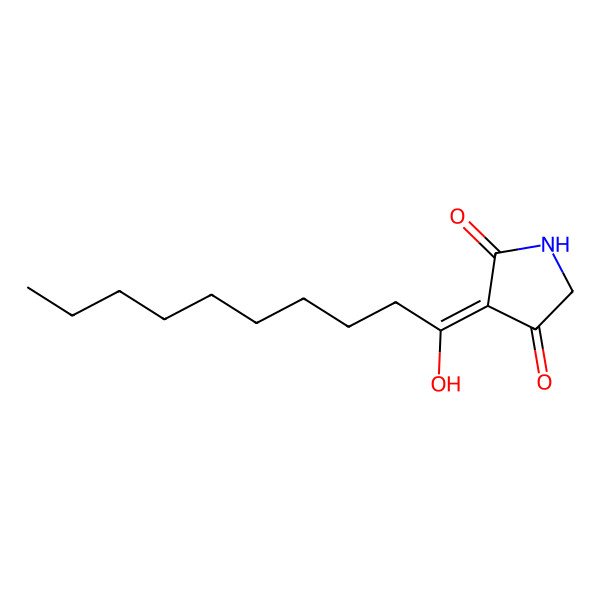 2D Structure of (3Z)-3-(1-hydroxydecylidene)pyrrolidine-2,4-dione
