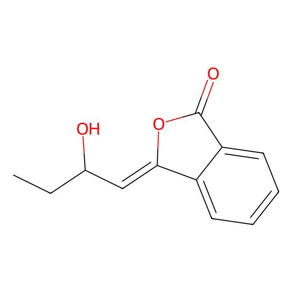 2D Structure of (3Z)-3-[(2R)-2-hydroxybutylidene]-2-benzofuran-1-one