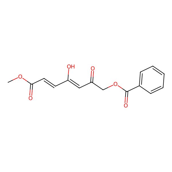 2D Structure of [(3Z,5E)-4-hydroxy-7-methoxy-2,7-dioxohepta-3,5-dienyl] benzoate