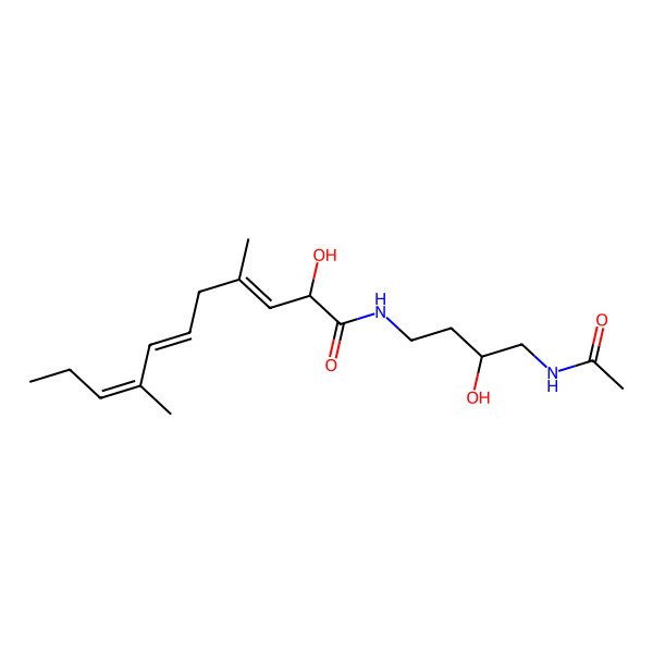 2D Structure of (3z,6e,8e)-n-(4-Acetamido-3-hydroxybutyl)-2-hydroxy-4,8-dimethylundeca-3,6,8-trienamide