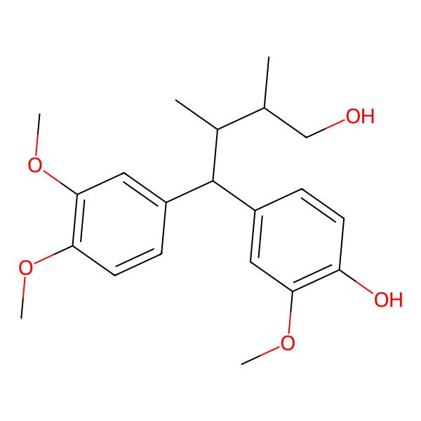2D Structure of 4-[1-(3,4-Dimethoxyphenyl)-4-hydroxy-2,3-dimethylbutyl]-2-methoxyphenol