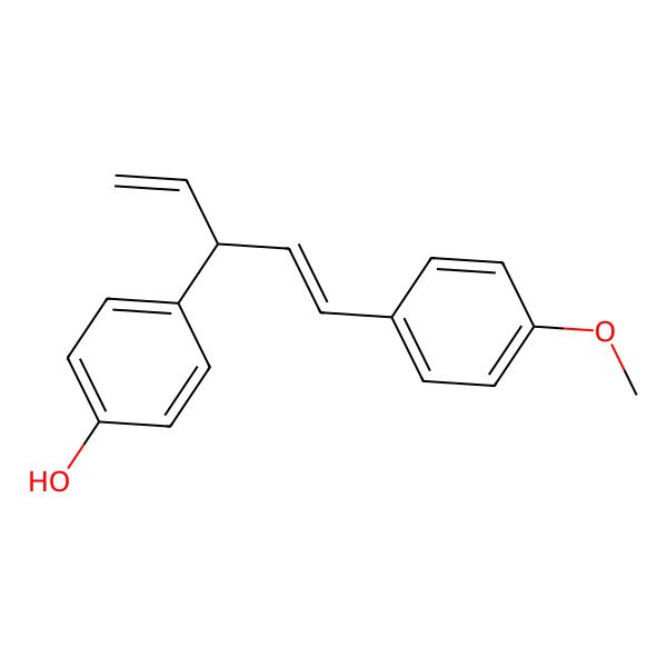 2D Structure of 4-[1-(4-Methoxyphenyl)penta-1,4-dien-3-yl]phenol