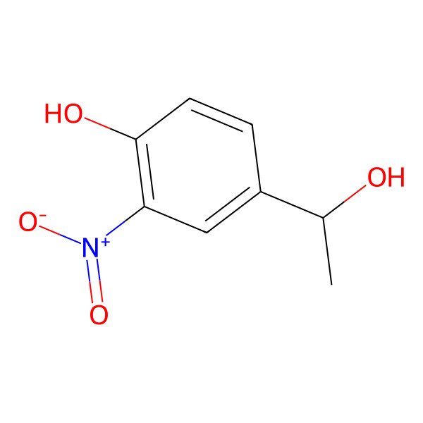 2D Structure of 4-(1-Hydroxyethyl)-2-nitrophenol