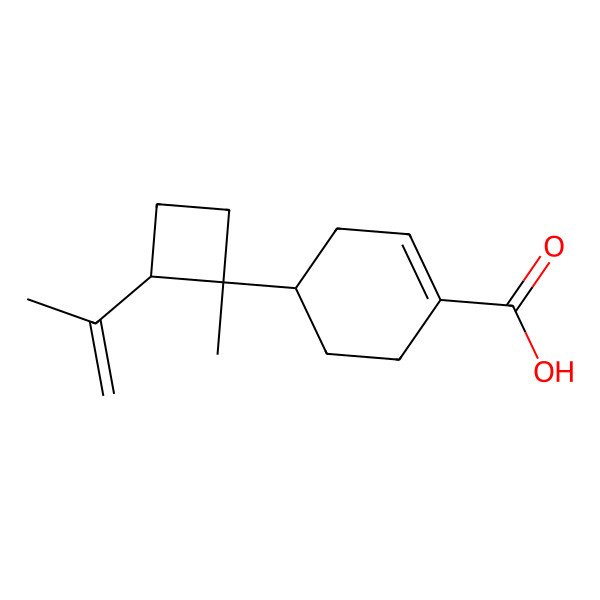 2D Structure of 4-(1-Methyl-2-prop-1-en-2-ylcyclobutyl)cyclohexene-1-carboxylic acid