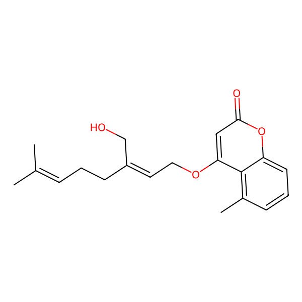 2D Structure of 4-(10-Hydroxyneryloxy)-5-methylcoumarin