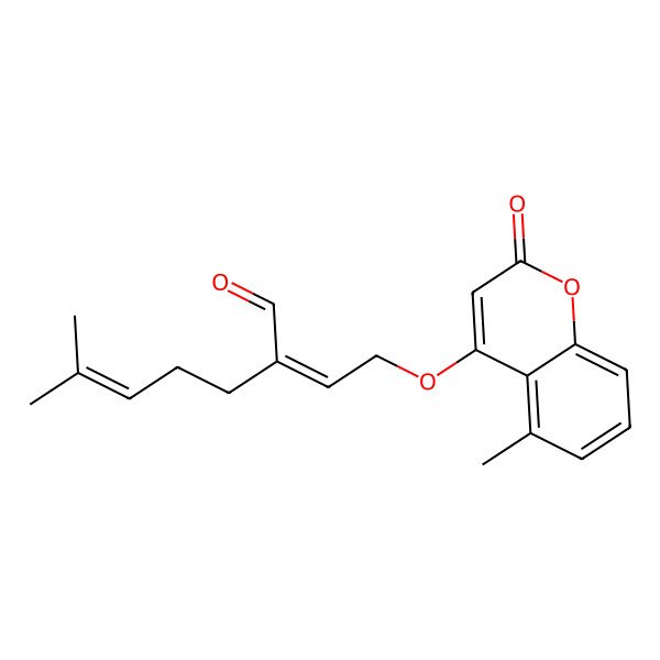 2D Structure of 4-[10-Oxo-geranyloxyl]-5-methylcoumarin